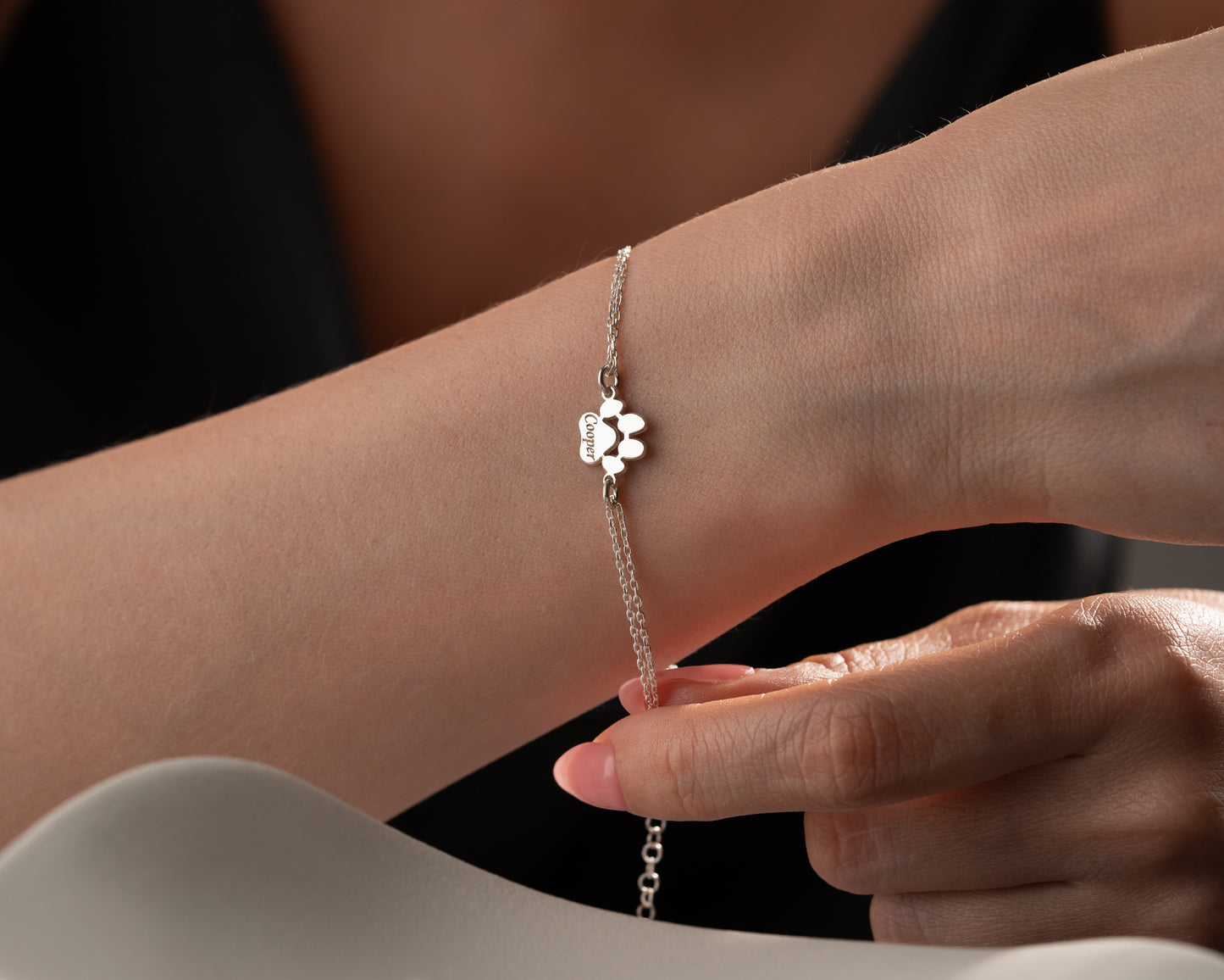 Tiny pet name bracelet