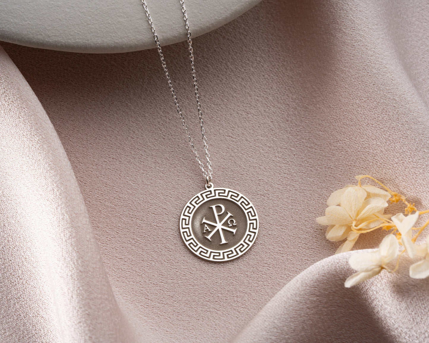 Chi Rho Alpha Omega pendant