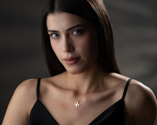 Maltese cross pendant necklace
