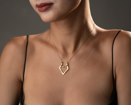 Name Engraved Ring Holder Necklace