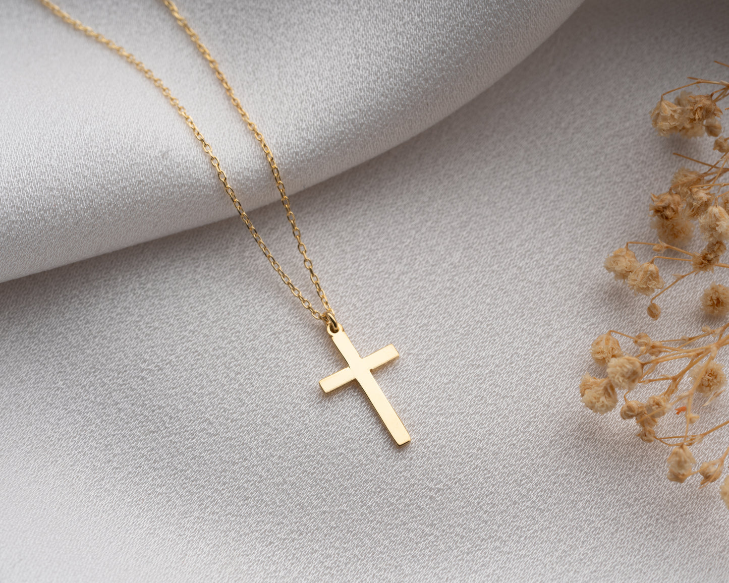 Minimal Cross Necklace – Christian Cross Pendant