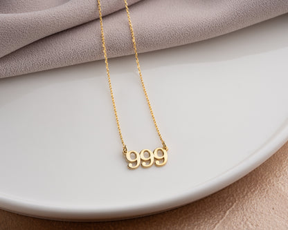999 angel number necklace