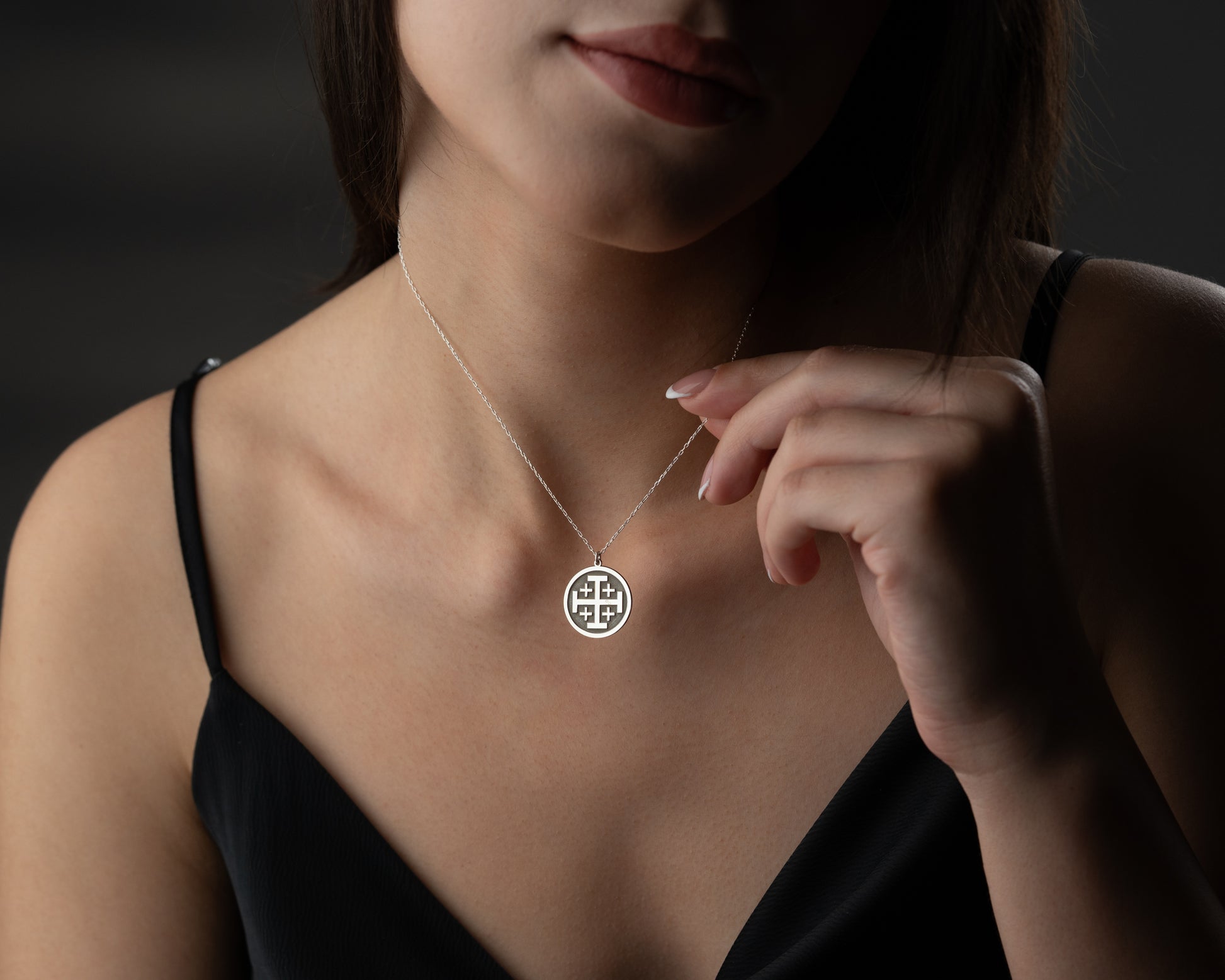 Jerusalem Cross Pendant Necklace
