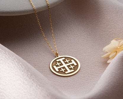 Five Cross Christian Pendant Necklace