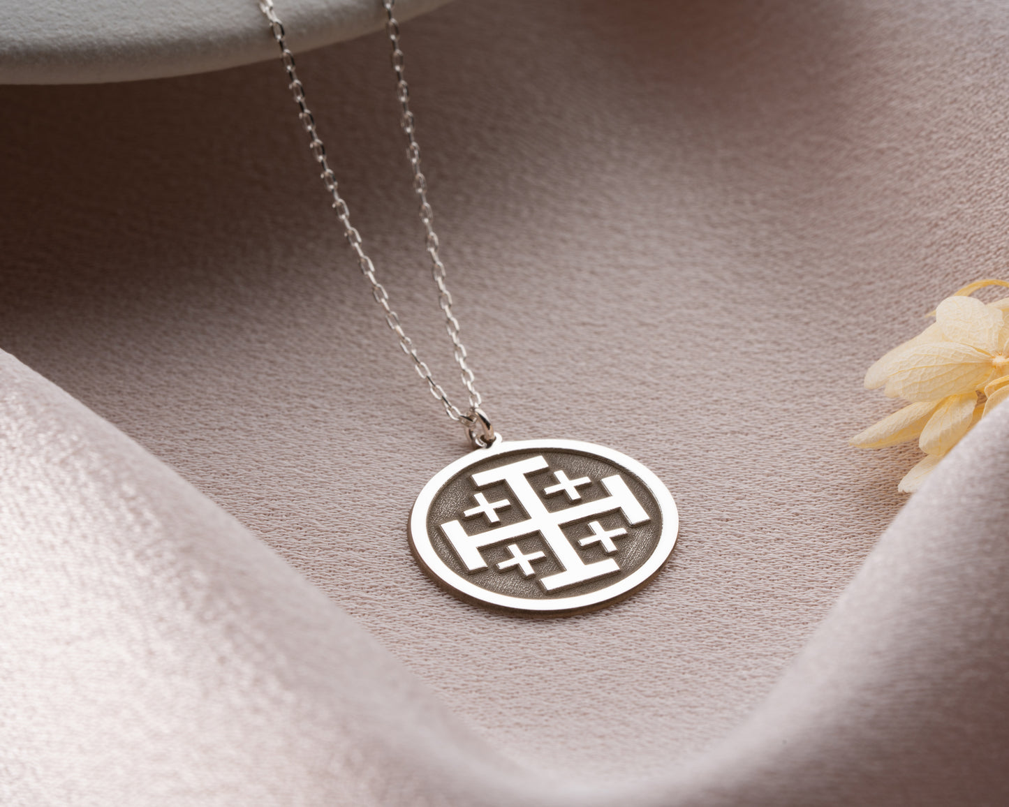 Christian Cross Pendant with Jerusalem Cross