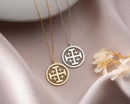 Religious Jerusalem Cross Necklace