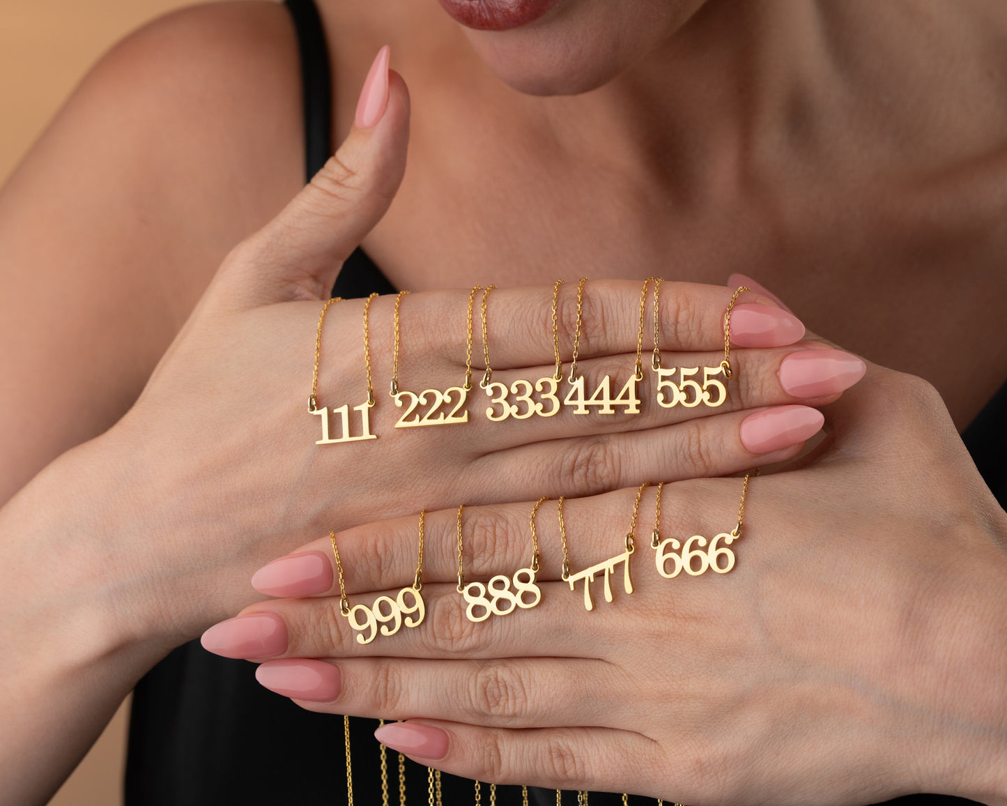 Angel number necklace collection