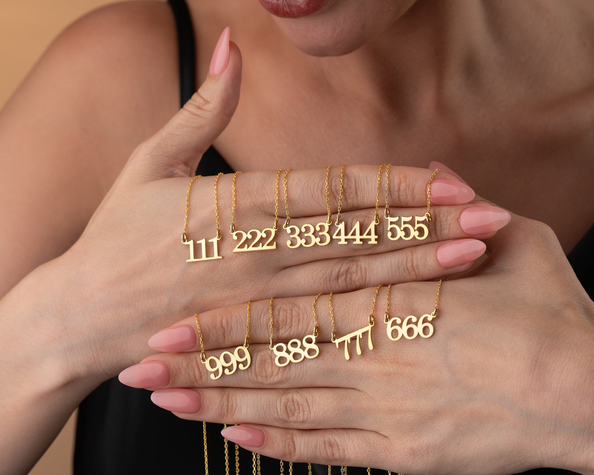 Angel number necklace collection