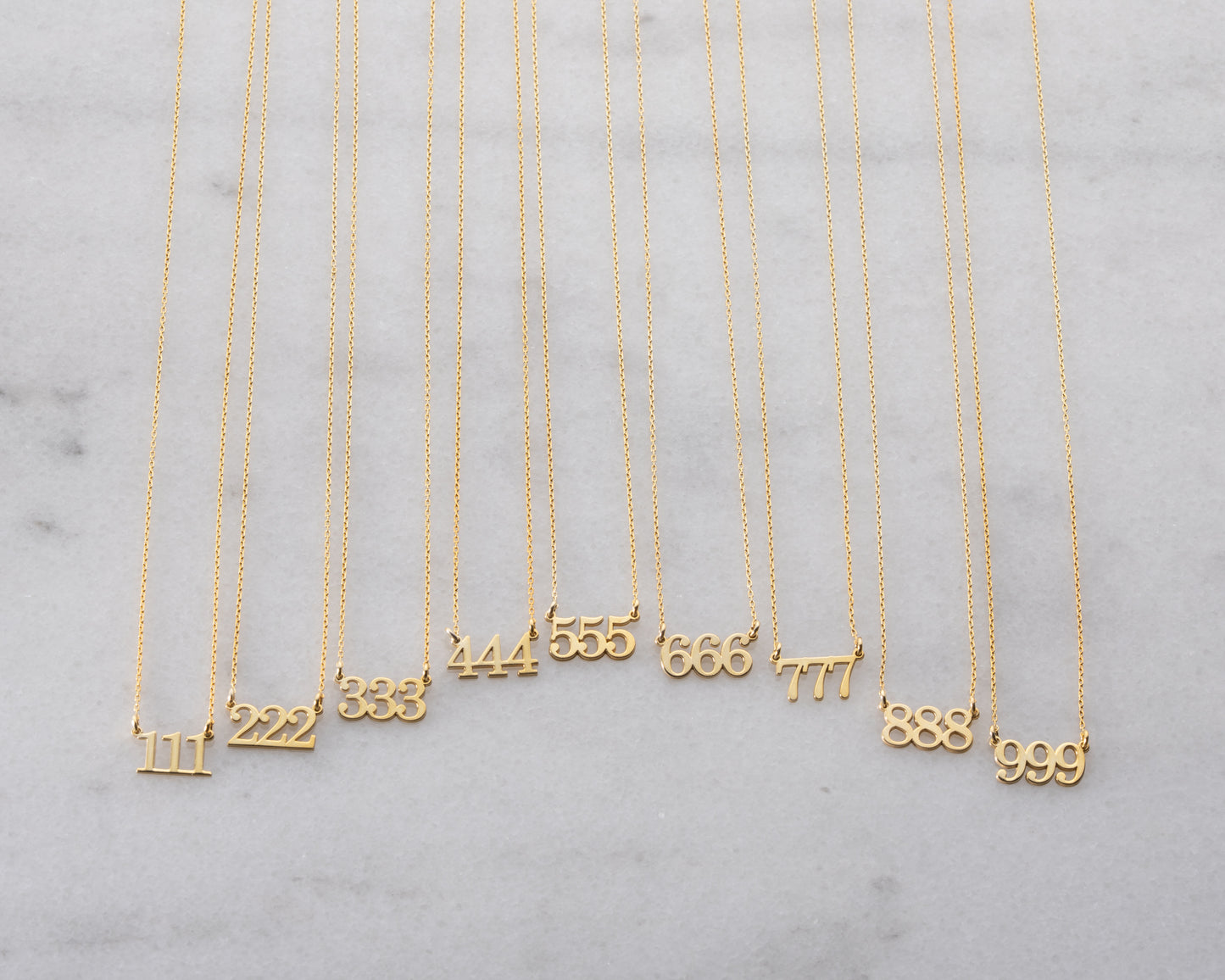 Angel number necklace designs