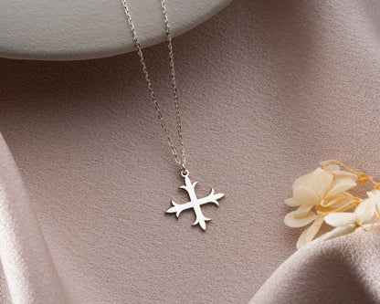 Armenian cross necklace close up