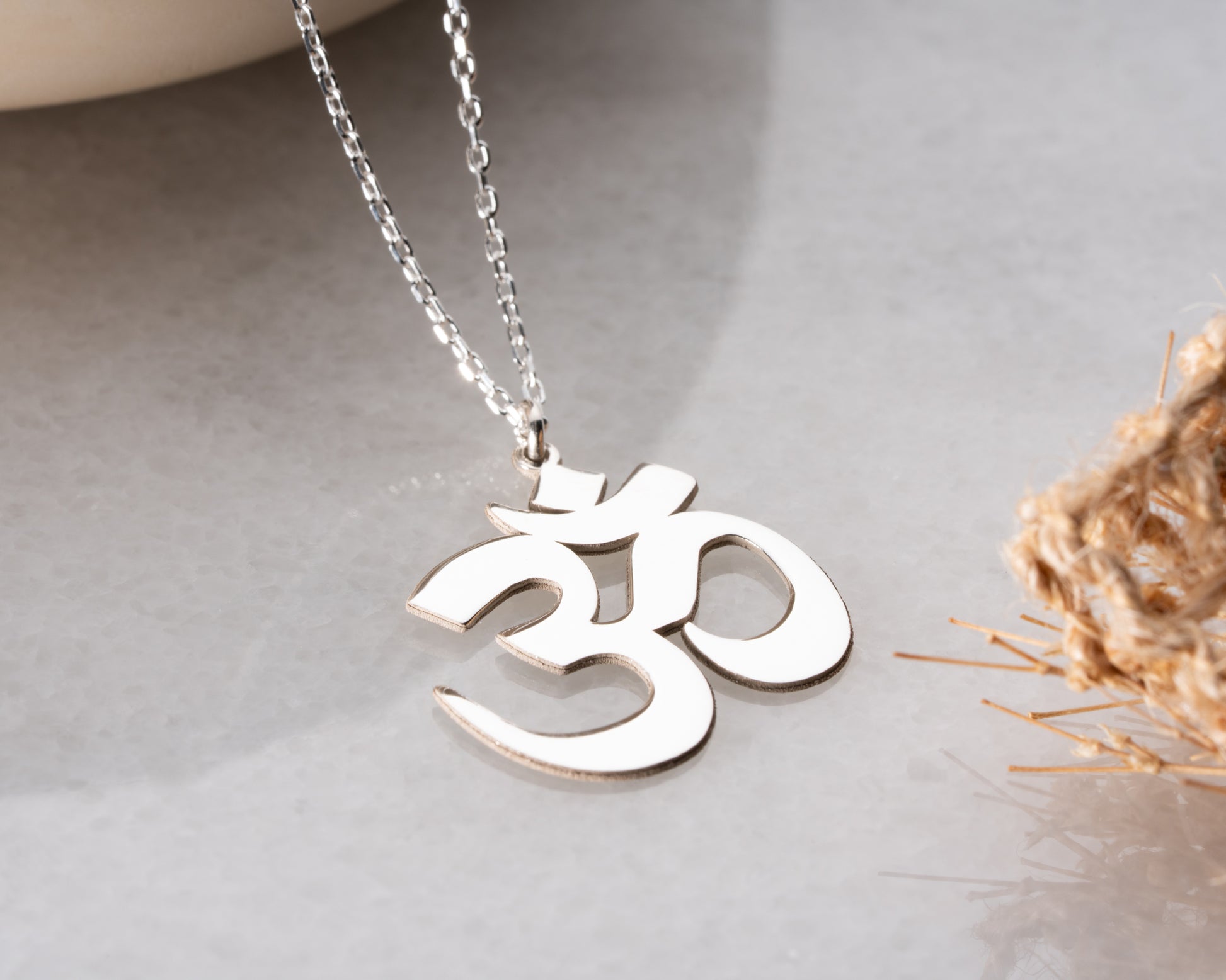 Aum necklace detail