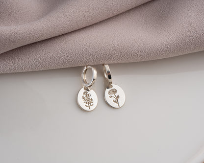 birth flower earrings collection