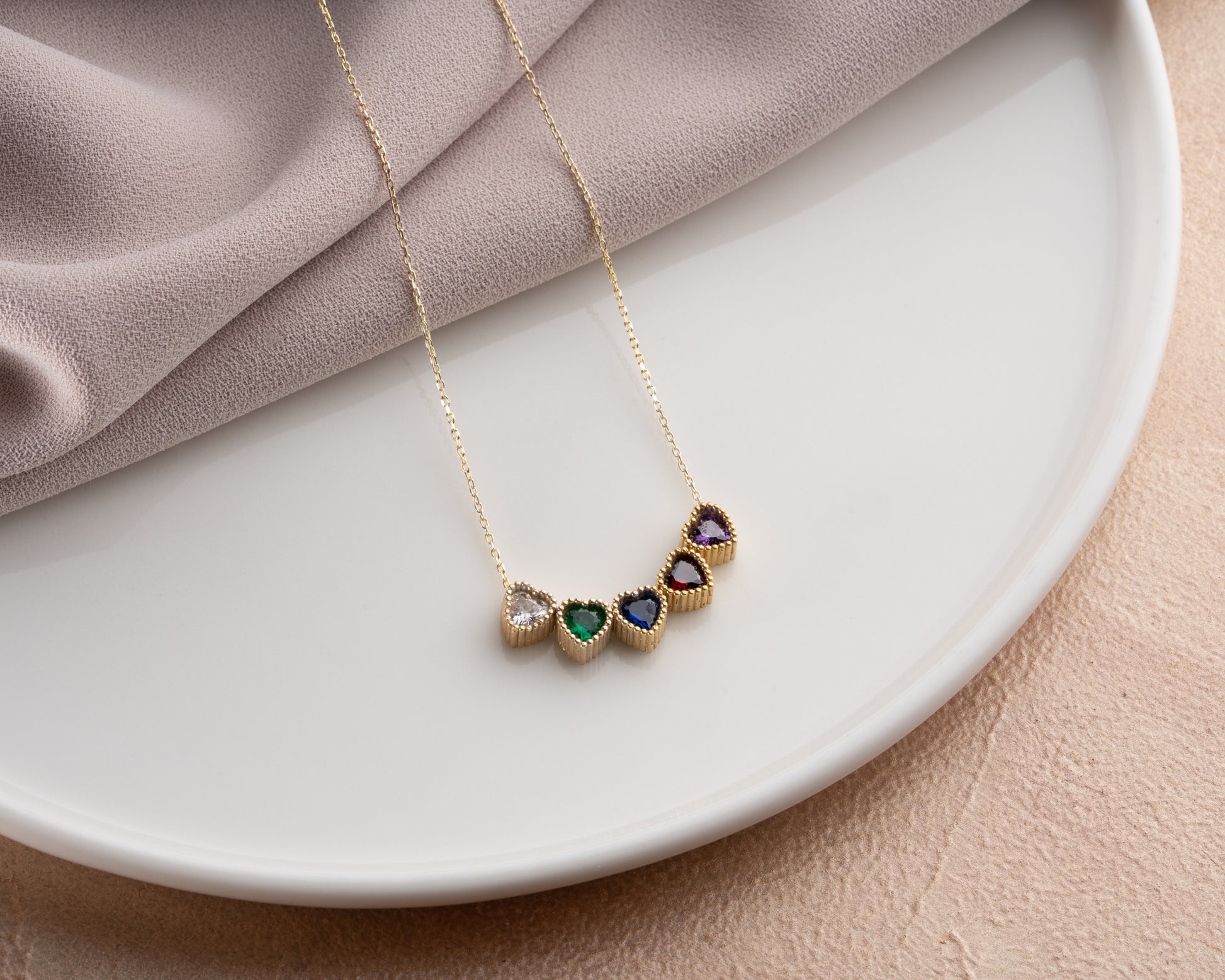 Gold Birthstone Necklace