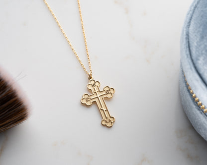 IC XC NIKA Orthodox Cross Pendant Necklace