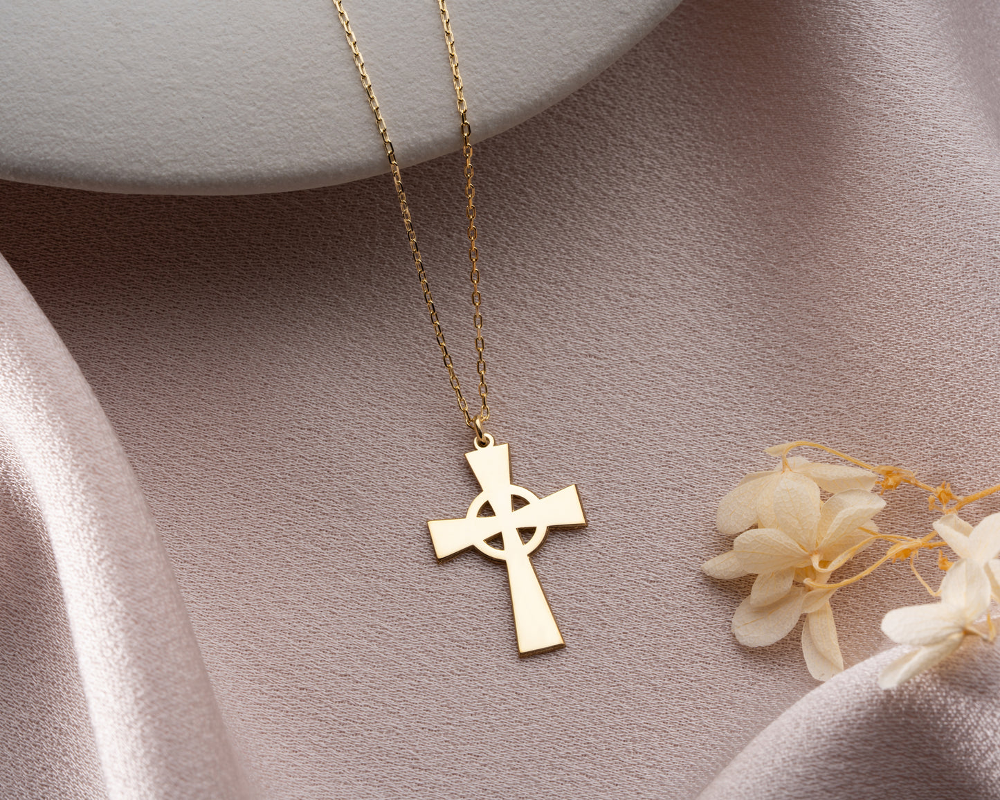 Celtic cross pendant finishes