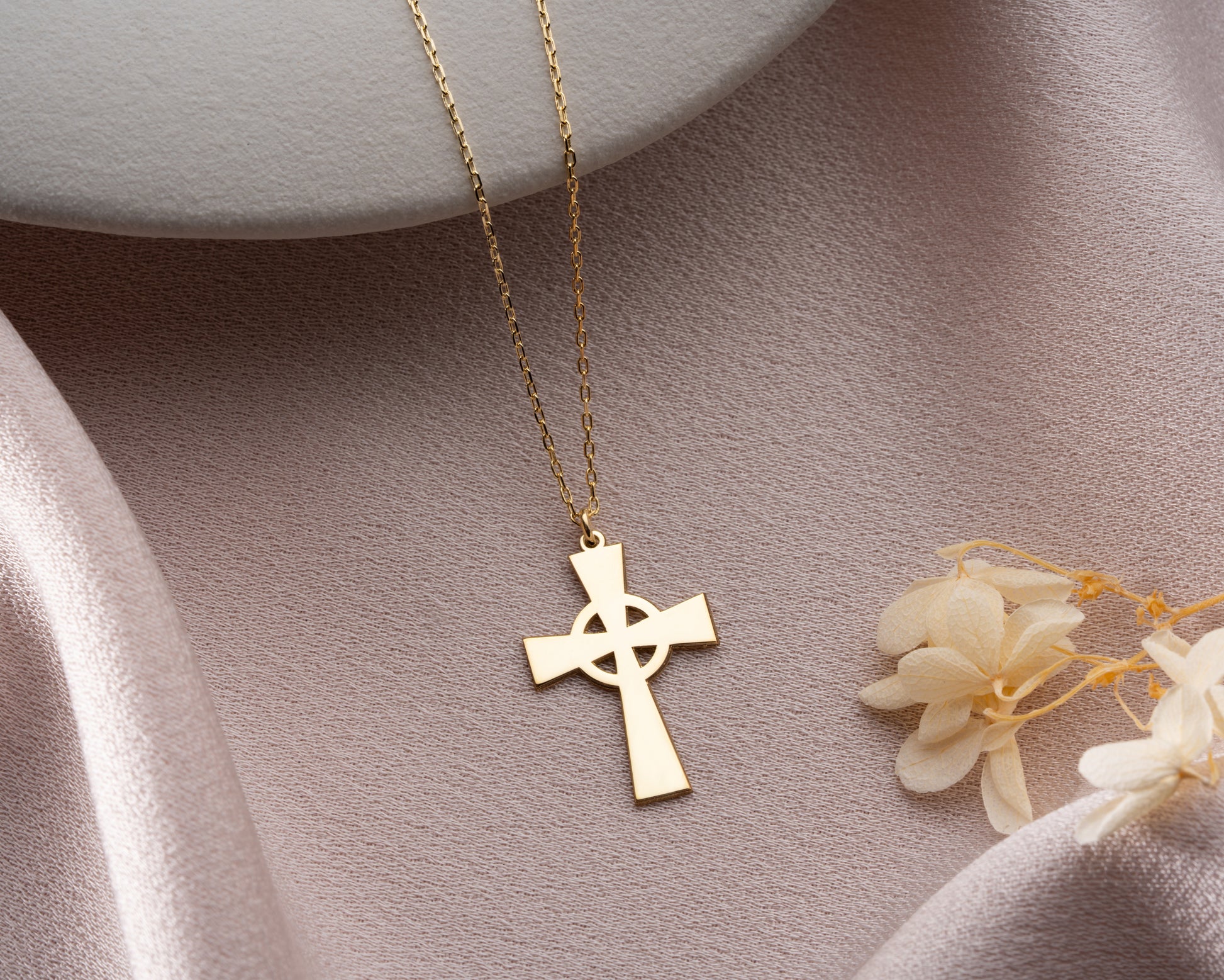 Celtic cross pendant finishes