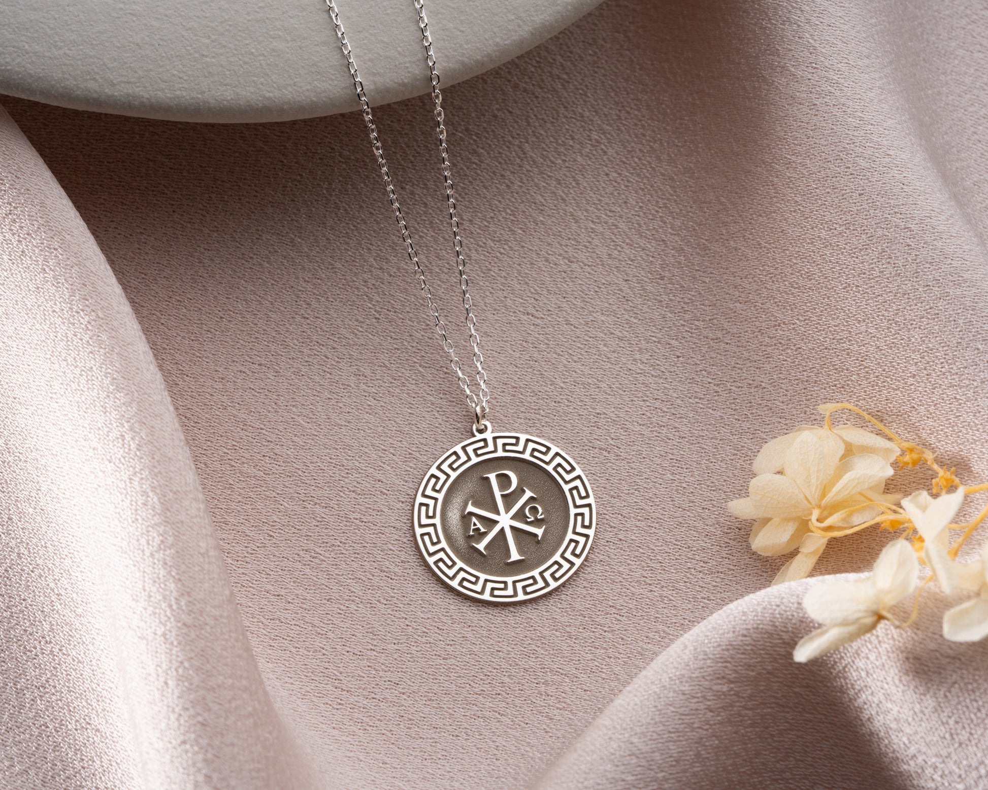 Chi Rho Alpha Omega pendant