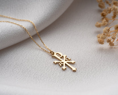 Early Christian Jewelry Chi Rho Pendant