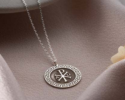 Chi Rho religious medallion