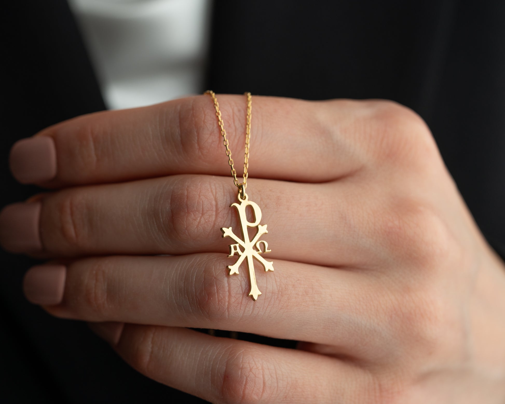 Chi Rho Necklace for Christian Faith