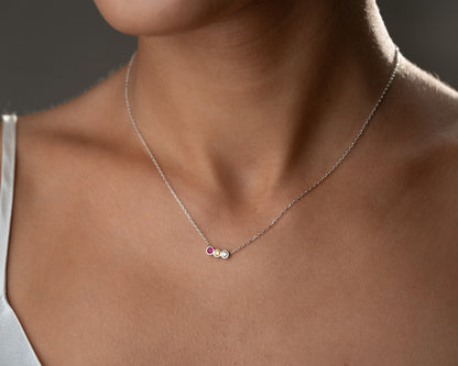 Personalized Family Birthstone Necklace