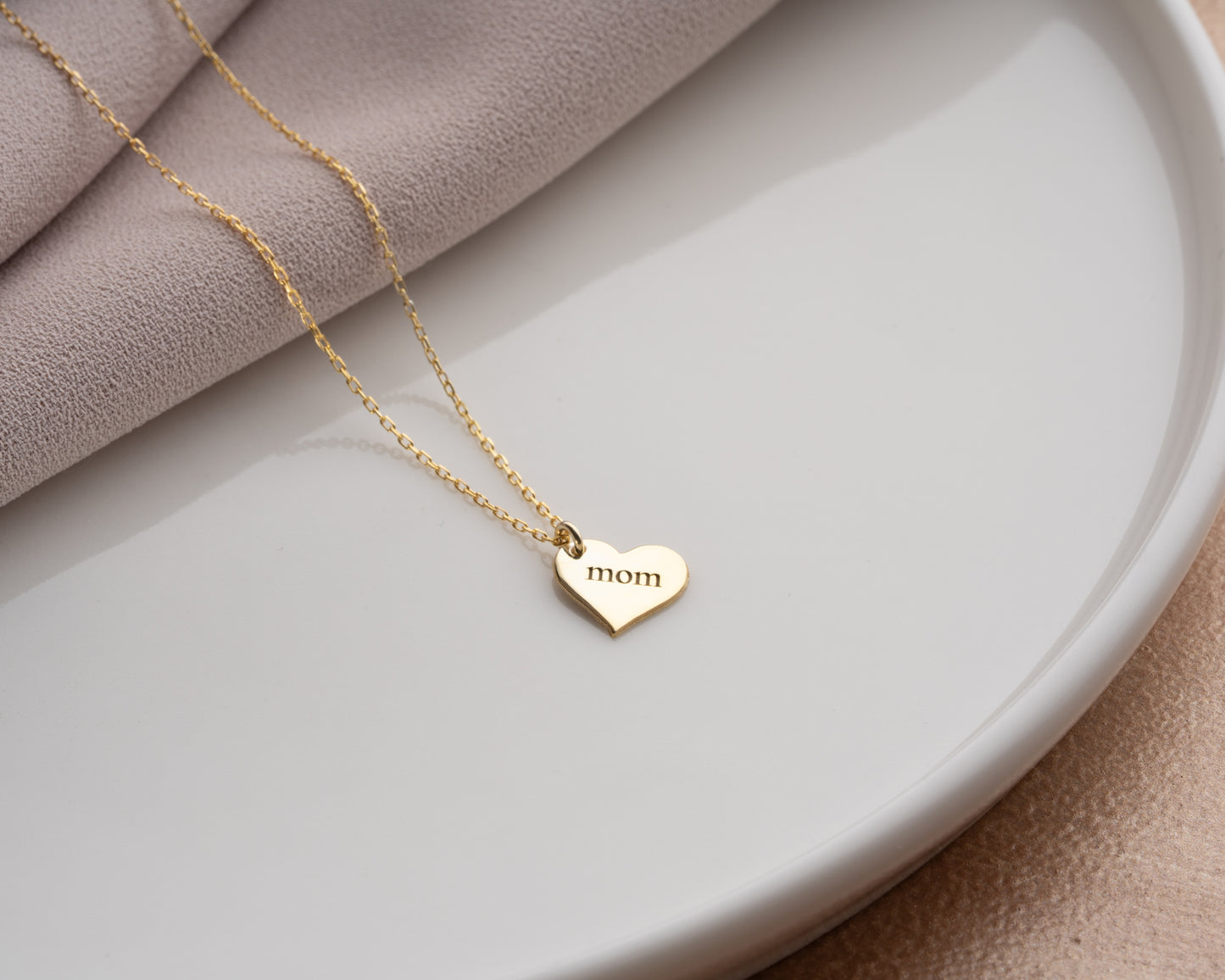 Custom heart message necklace