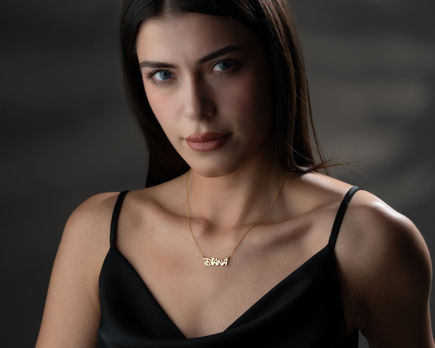 Rose gold personalized name necklace