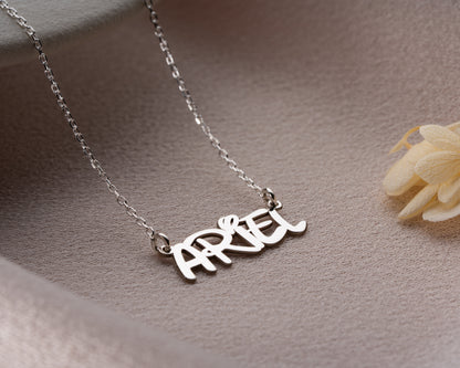 Personalized name necklace in gold finish