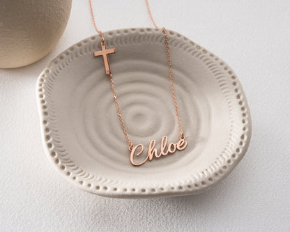 Custom script name necklace