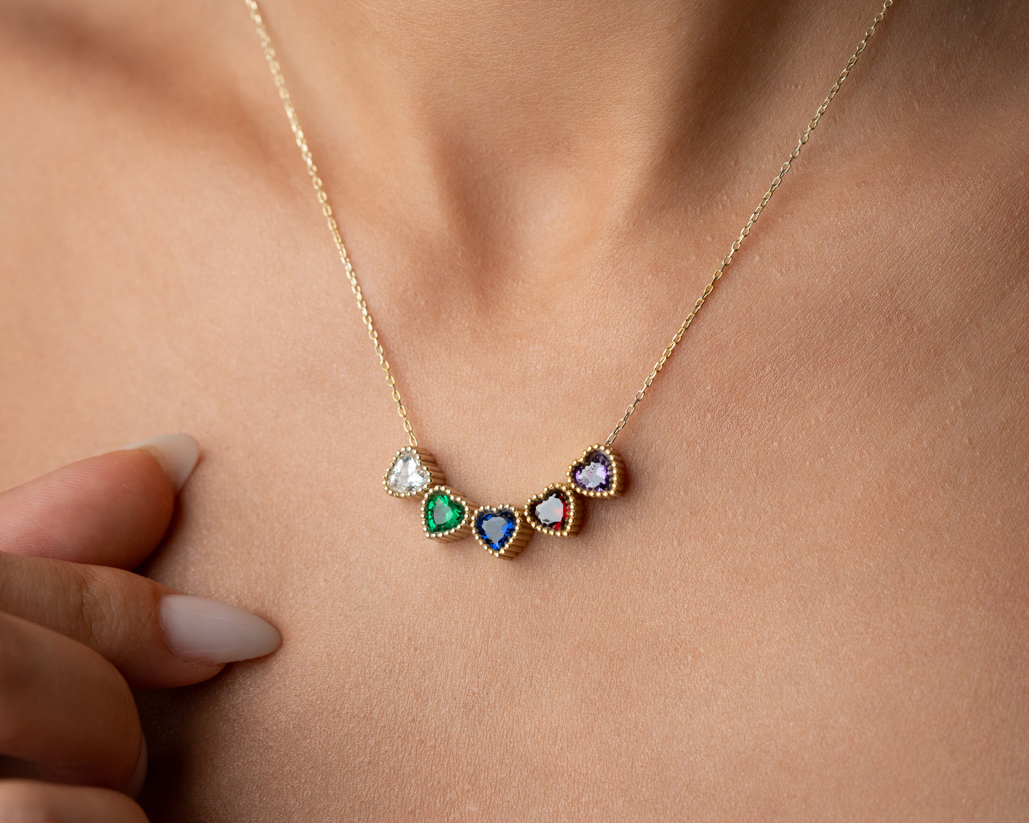 Family Birthstone Necklace