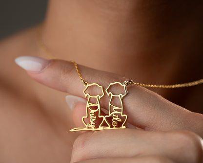 Personalized Dog Name Necklace – Custom Pet Memorial Jewelry