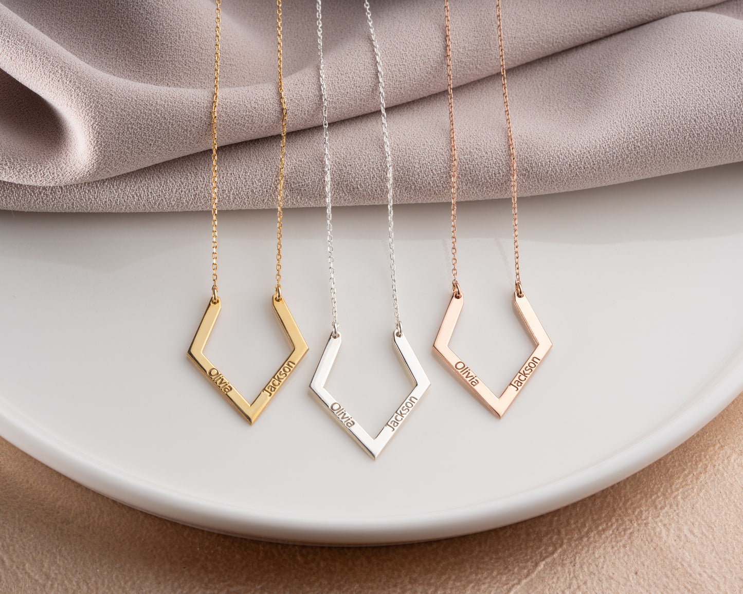 Custom Name Ring Holder Necklace
