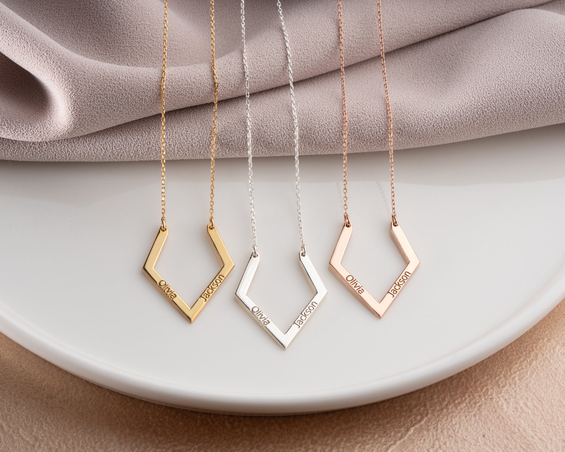 Custom Name Ring Holder Necklace
