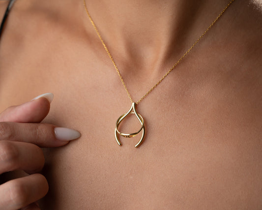 Wishbone Ring Holder Necklace
