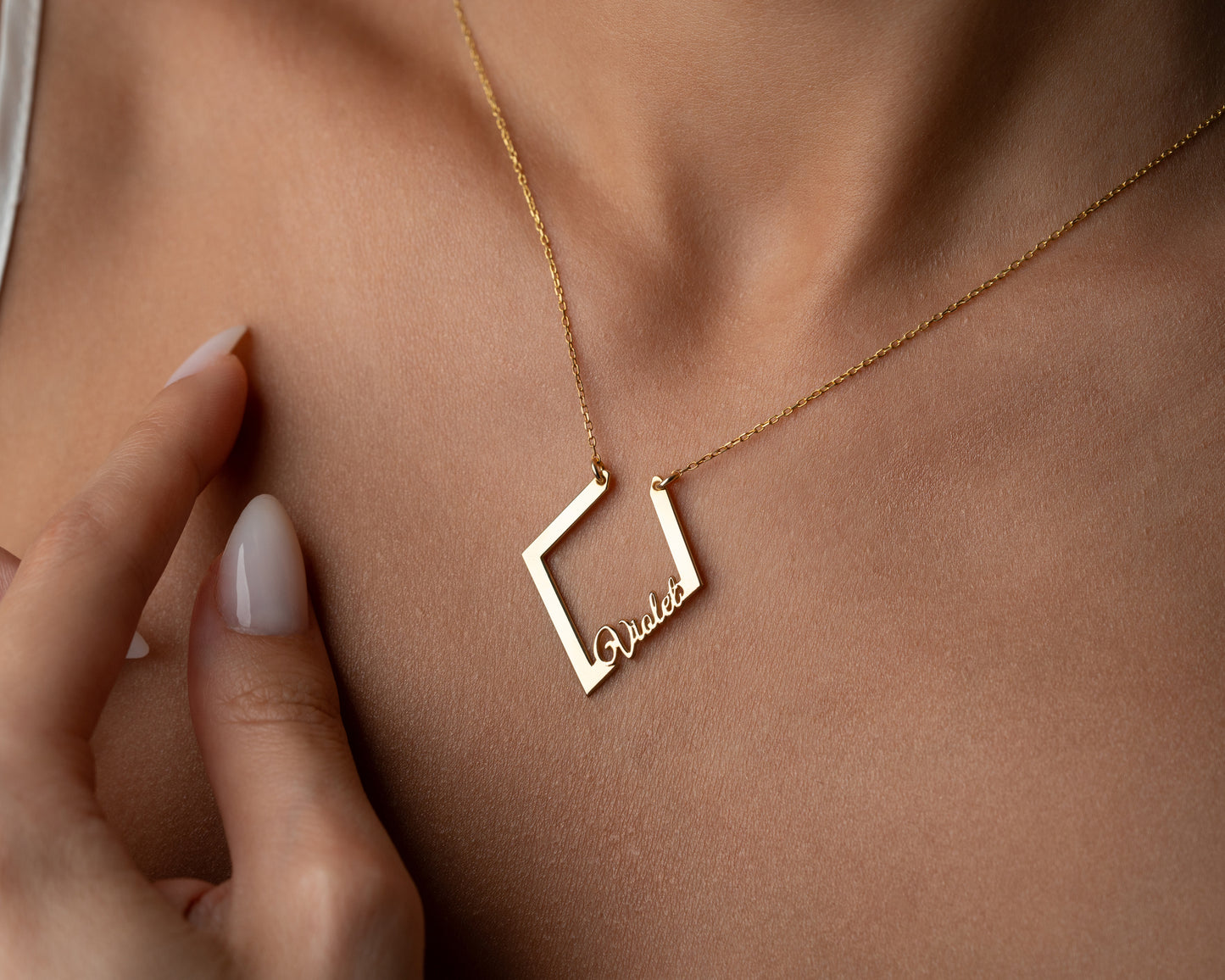 Geometric Ring Keeper Necklace