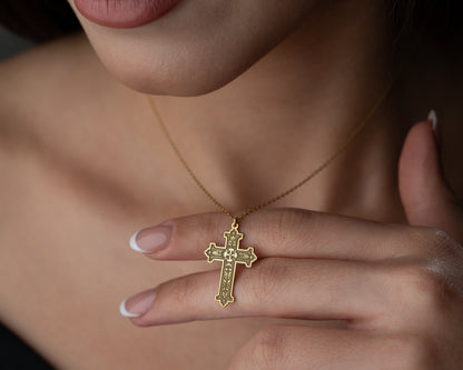 Decorative Latin cross pendant