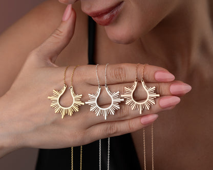 Sun Ring Holder Necklace
