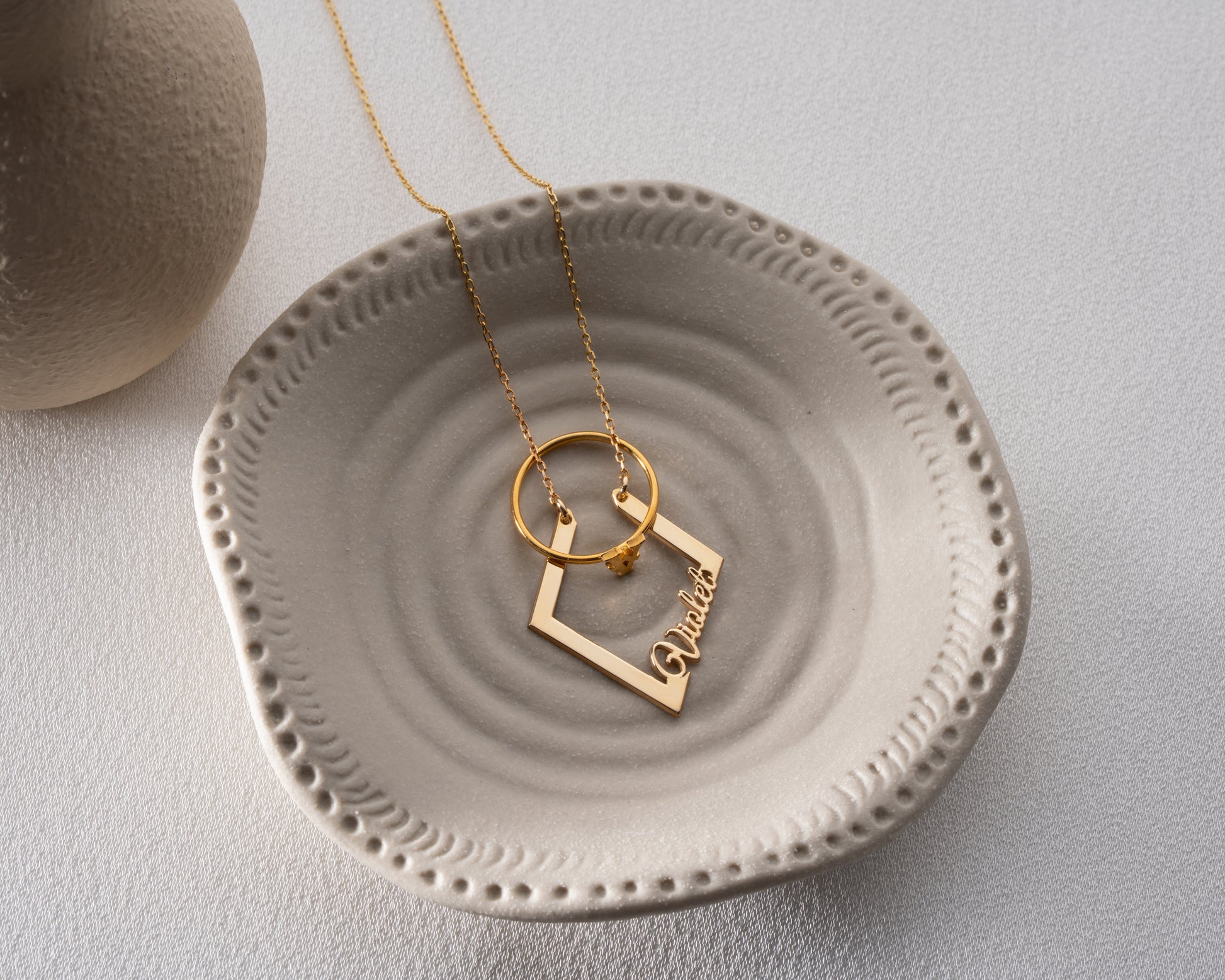 Personalized Ring Holder Necklace
