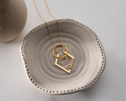 Personalized Ring Holder Necklace