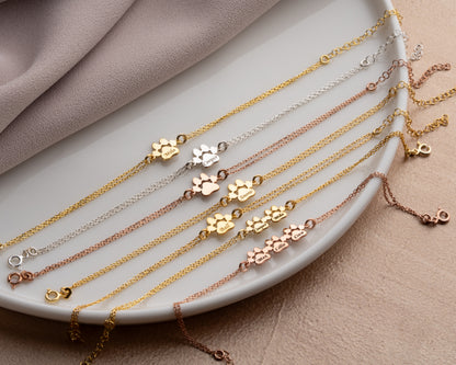 dog mom paw print bracelet