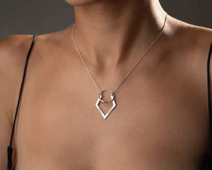 Geometric Ring Holder Necklace