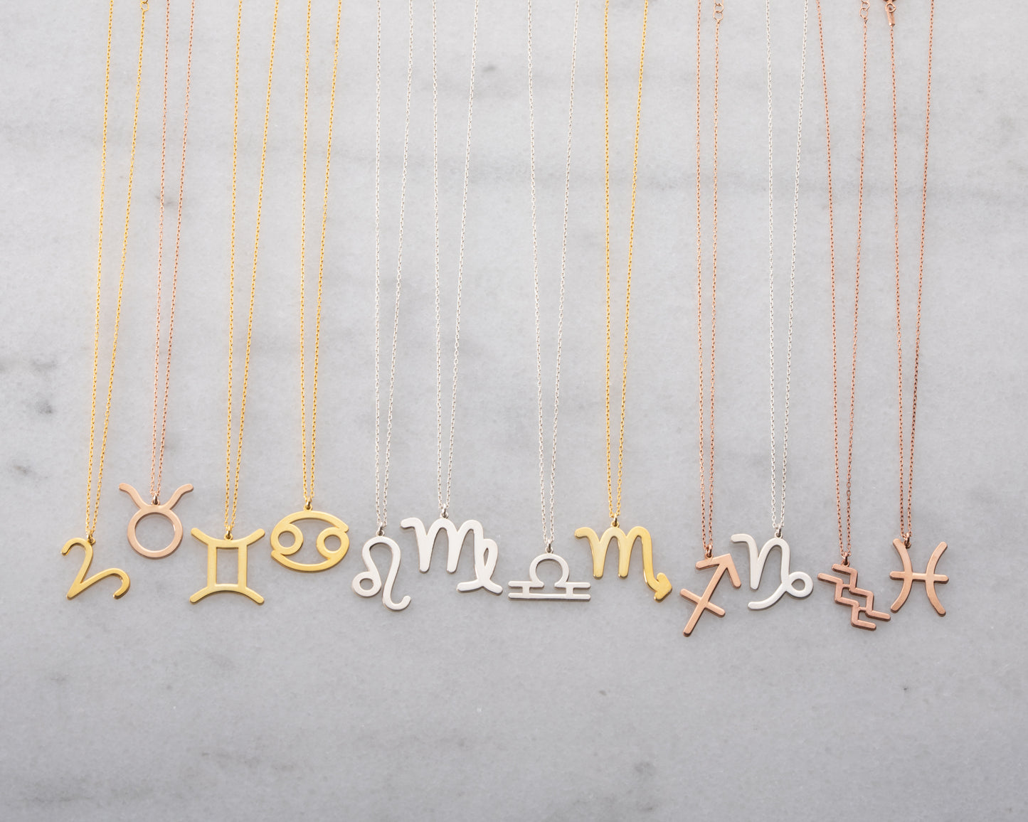 Zodiac sign necklace detail 6