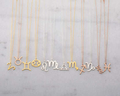 Zodiac sign necklace detail 6
