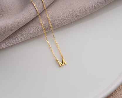 Personalized initial charm necklace detail 9