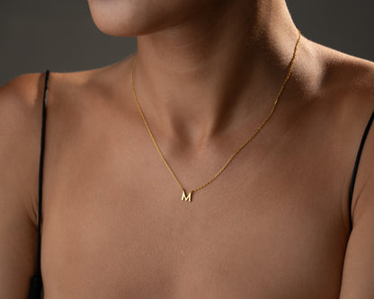 Personalized initial charm necklace detail 4