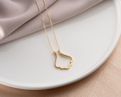 Nature motif ring holder necklace detail 13