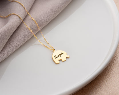 Personalized matching heart necklace set detail 15
