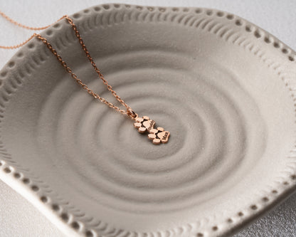 Personalized paw print name necklace