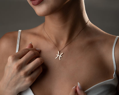 Zodiac sign necklace detail 2