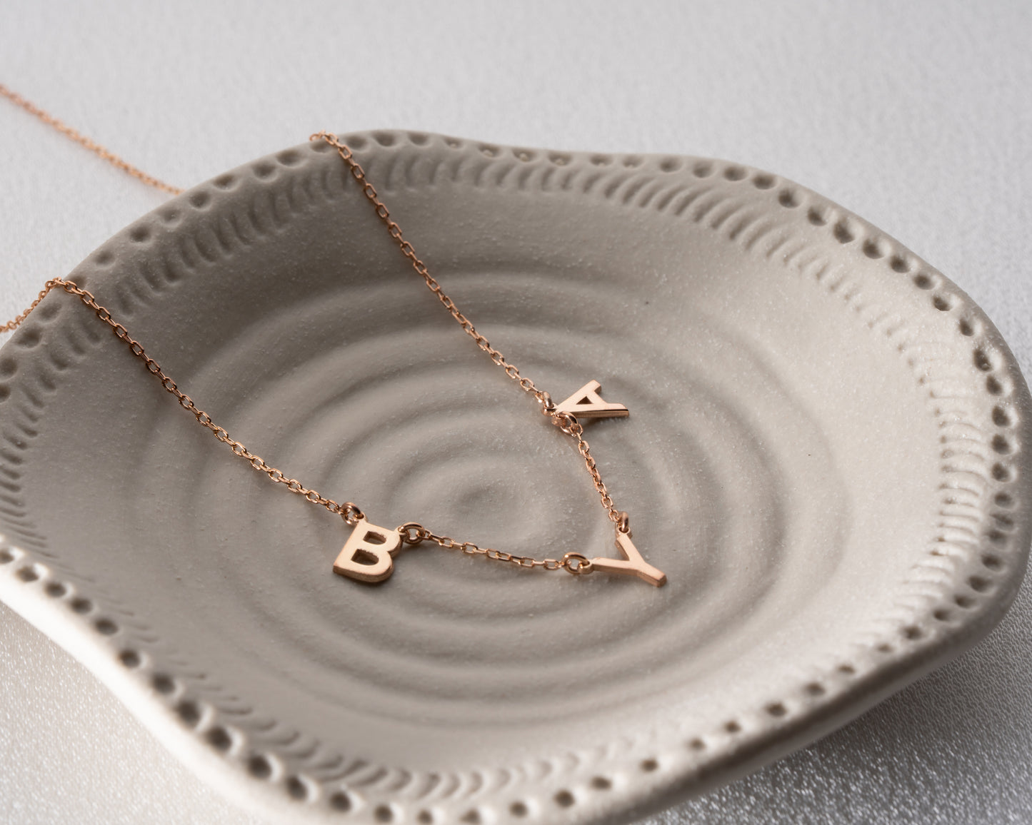 Personalized initial charm necklace